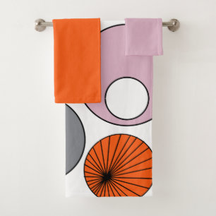 Conjunto de toalhas dos círculos modernos do sécul