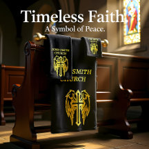 Dourada cruz católica com asas