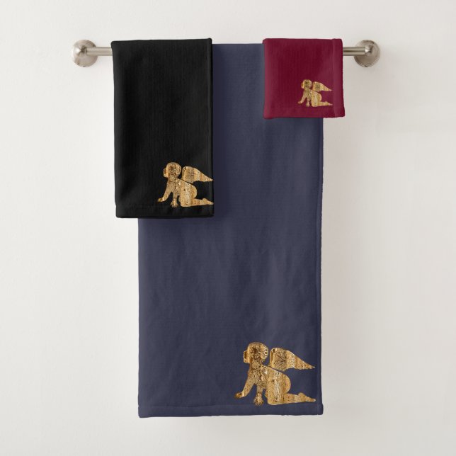 Conjunto De Toalhas Dourado anjo para bebês (mix) (Insitu)