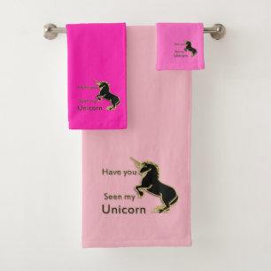 Conjunto De Toalhas Dourado conto de fadas mágico, cor-de-rosa
