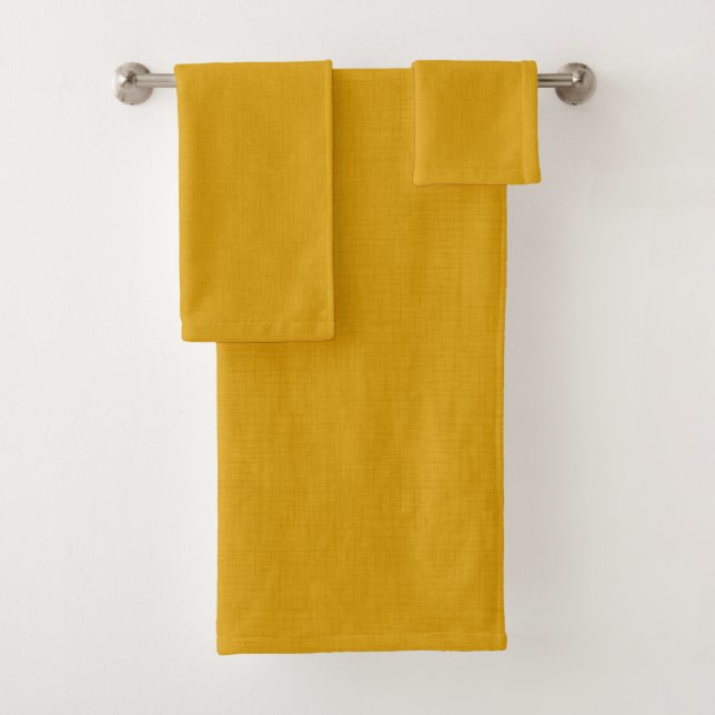 Conjunto De Toalhas Dourado Escuro Texturizado (Insitu)