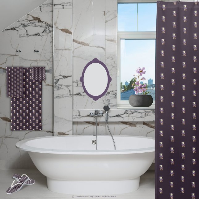 Conjunto de Toalhas - Drácula Júnior (DJ Towels, Flip-flops & Shower Curtain by Poet Adiela Akoo. Browse my store for more great finds now)