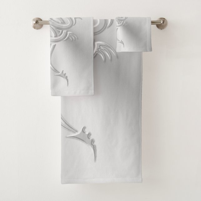 Conjunto De Toalhas Dragão oriental embutido (Insitu)