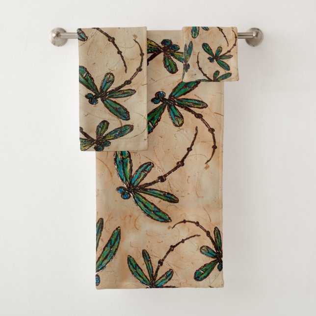 Conjunto De Toalhas Dragonfly Flig Rustic Cream (Insitu)