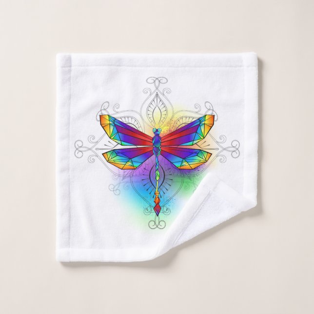 Conjunto De Toalhas Dragonfly Poligonal (Pano de lavar)