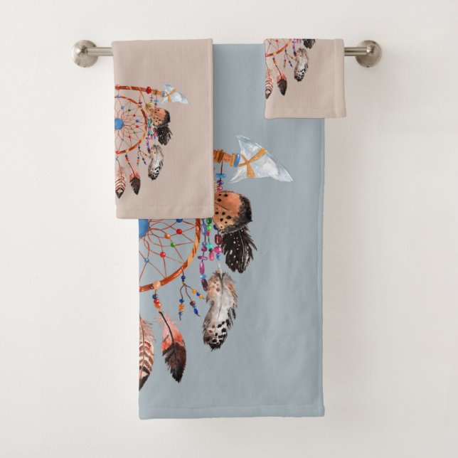 Conjunto De Toalhas Dreamcatcher Índio do Sudoeste (Insitu)