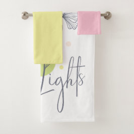 Conjunto De Toalhas Drew Lights Floral Pastel Colors