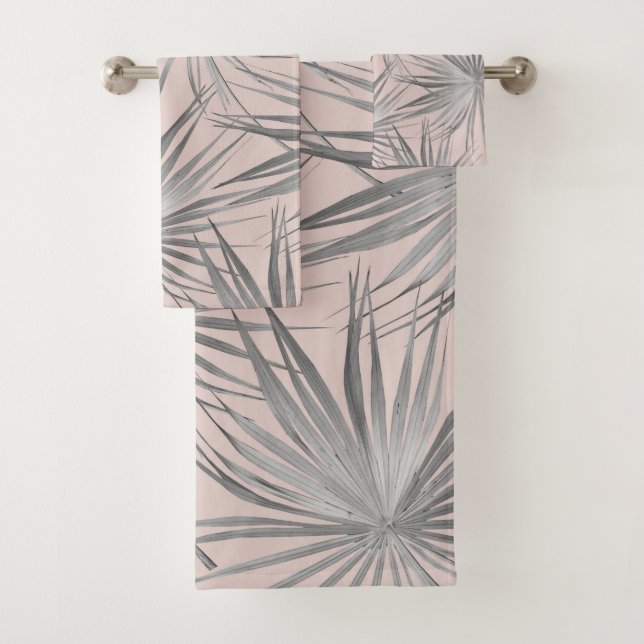Conjunto De Toalhas Dushi Fan Palm Bliss #3 #tropical #decor #art  (Insitu)