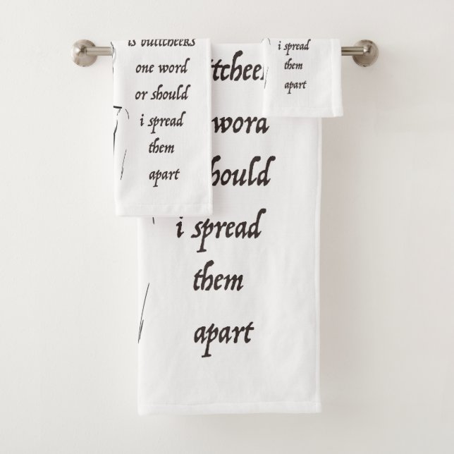 Conjunto De Toalhas É Buttcheeks uma palavra (Insitu)