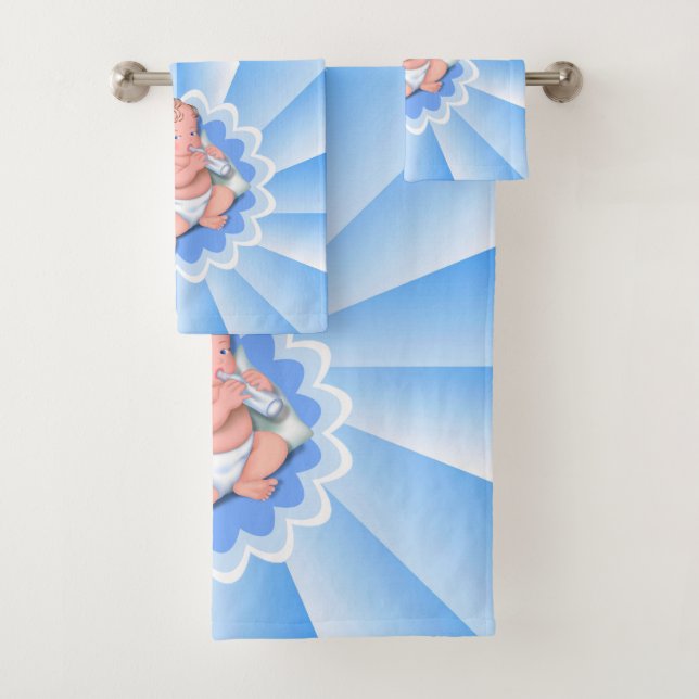 Conjunto De Toalhas É um menino! (Insitu)
