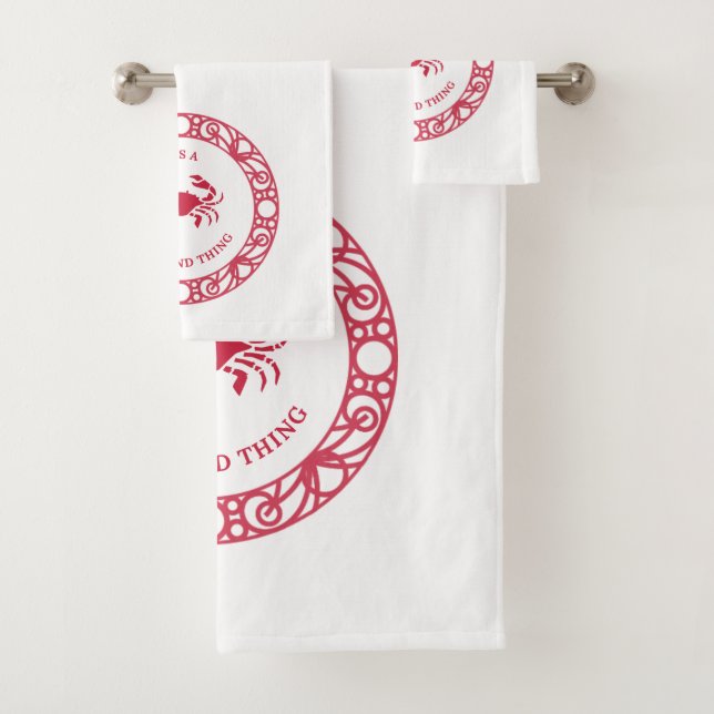 CONJUNTO DE TOALHAS É UMA COISA MARINHA (CRABS) (Insitu)