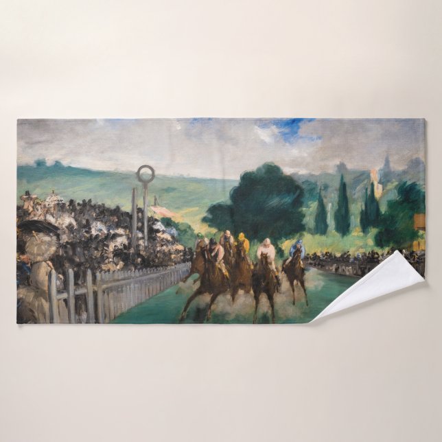 Conjunto De Toalhas Edouard Manet - As Raças em Longchamp (Toalha de Banho)