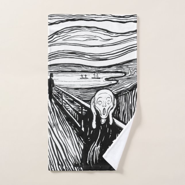 Conjunto De Toalhas Edvard Munch - A litografia do Gritar (Toalha de mão)