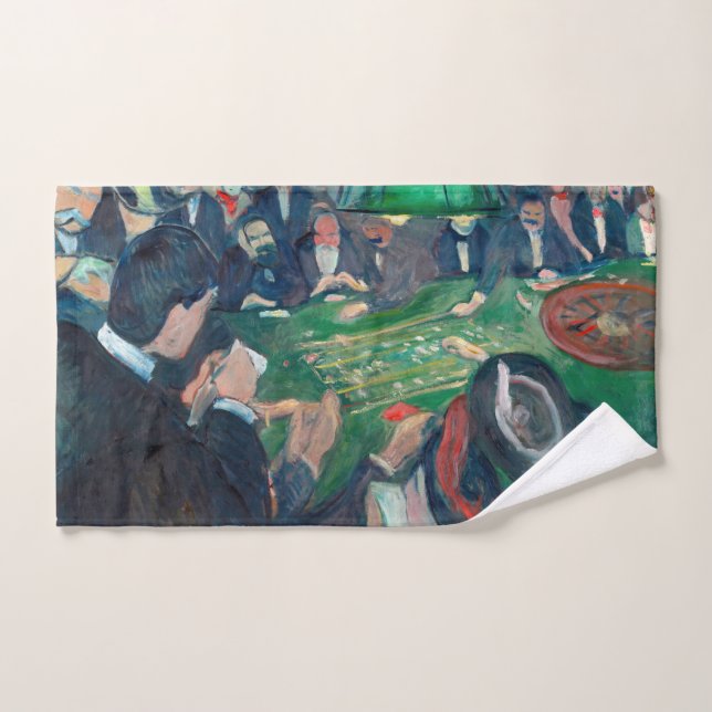 Conjunto De Toalhas Edvard Munch - A Mesa Roulette em Monte Carlo (Toalha de mão)