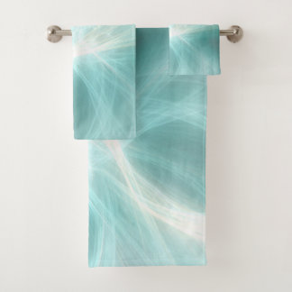 Conjunto De Toalhas Efeito de luz abstrato - Teal