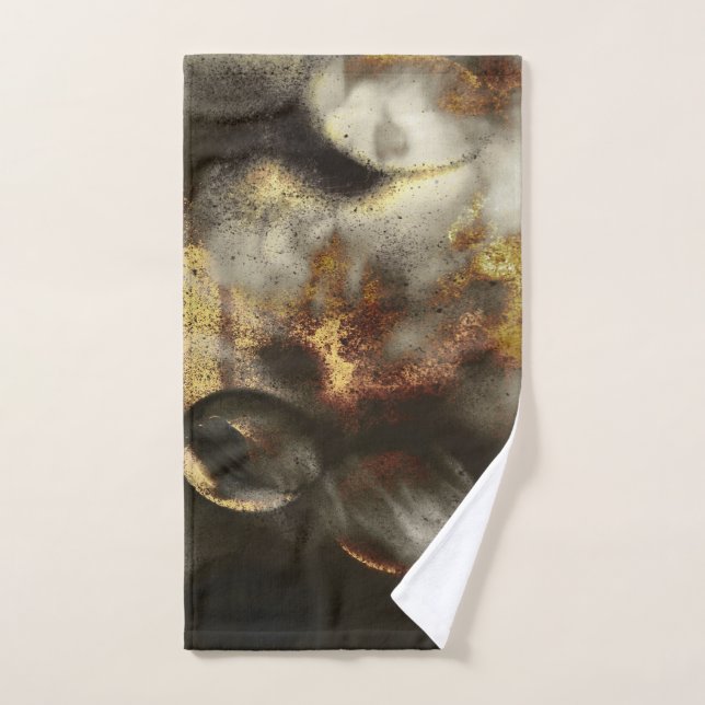 Conjunto De Toalhas Efeito de Poeira nas Estrelas Douradas e Prateadas (Toalha de mão)