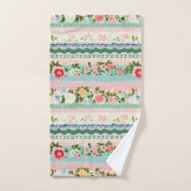 Conjunto De Toalhas Efeito do local do bordado da vinheta (Toalha de mão)