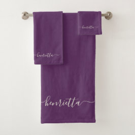 Conjunto De Toalhas EggPlant Bath Towels Bathroom Elegante Na moda