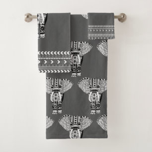 Conjunto De Toalhas Elefante boémio tribal na moda