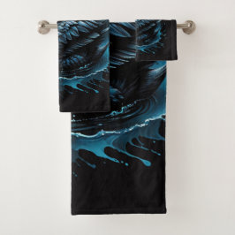 Conjunto De Toalhas Elegância em movimento, o cisne negro,