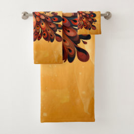 Conjunto De Toalhas Elegância em penas