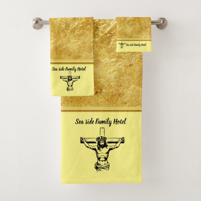 Conjunto De Toalhas Elegância inspirada por Jesus para o Hotel da Famí (Insitu)