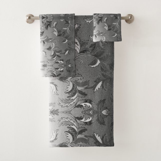 Conjunto De Toalhas Elegância prateada (Insitu)