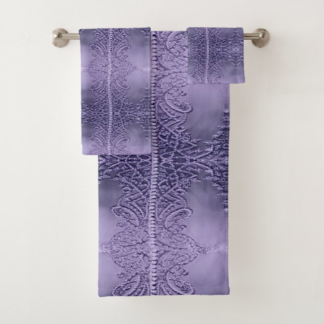 Conjunto De Toalhas Elegância Roxa (Insitu)