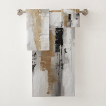 Elegância Urbana: Fusão de Abstrato B & W e Dourad