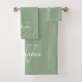 Conjunto De Toalhas Elegant Monogram Script Name