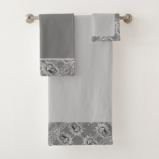 Conjunto De Toalhas Elegante Abstrato Geométrico Gery Var 3 (Insitu)