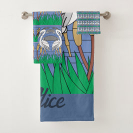 Conjunto De Toalhas Elegante Aquarela Suprime Gráficos Genéricos da Na