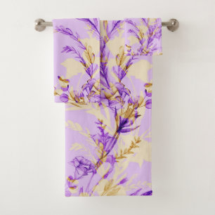 Conjunto De Toalhas Elegante aquosa cor floral decorativa ocular