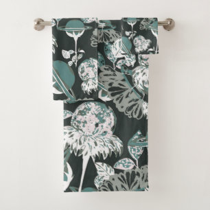 Conjunto De Toalhas Elegante aquosa cor floral decorativa ocular