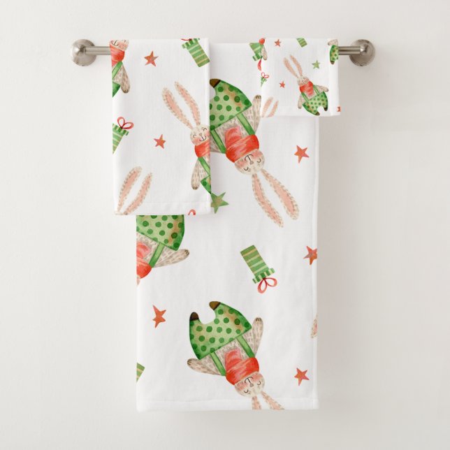 Conjunto De Toalhas Elegante aquosa cor floral decorativa ocular (Insitu)