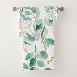 Conjunto De Toalhas Elegante aquosa cor floral decorativa ocular