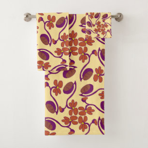 Conjunto De Toalhas Elegante aquosa cor floral decorativa ocular