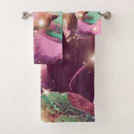 Conjunto De Toalhas Elegante Cor do Maroon