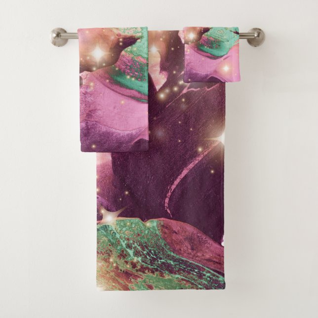 Conjunto De Toalhas Elegante Cor do Maroon (Insitu)