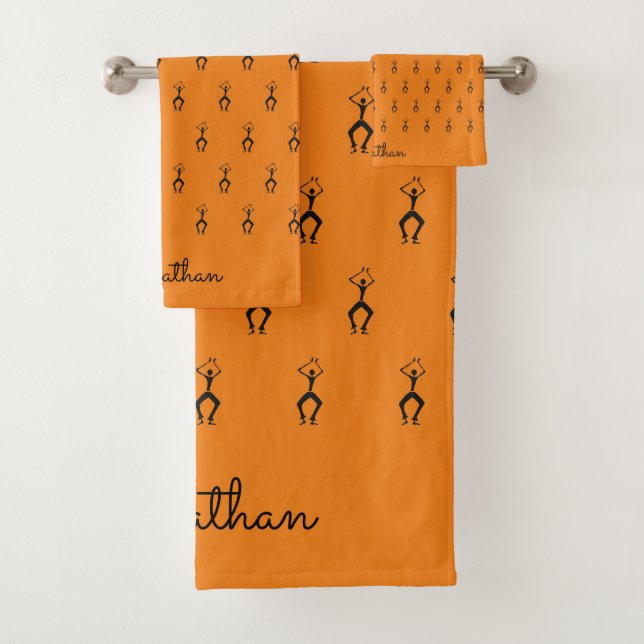 Conjunto De Toalhas Elegante, Dançarinos Silhouette Lingala (Insitu)