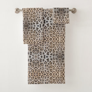 Conjunto De Toalhas Elegante estampa de animal de pele de leopardo chi
