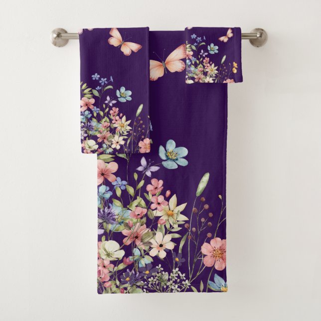 Conjunto De Toalhas Elegante Floral Botânico (Insitu)