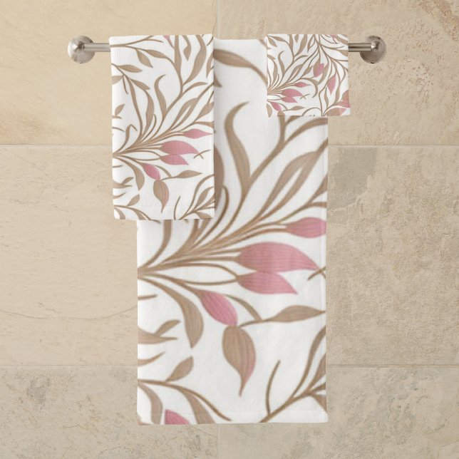 Conjunto De Toalhas Elegante Floral Botânico Neutro (Criador carregado)