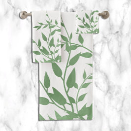 Conjunto De Toalhas Elegante Greenery