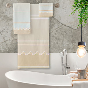 Conjunto De Toalhas Elegante Sandy Beach Bath Towel Set
