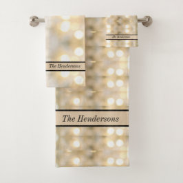 Conjunto De Toalhas Elegante White Cream de Luz Branca Moderna