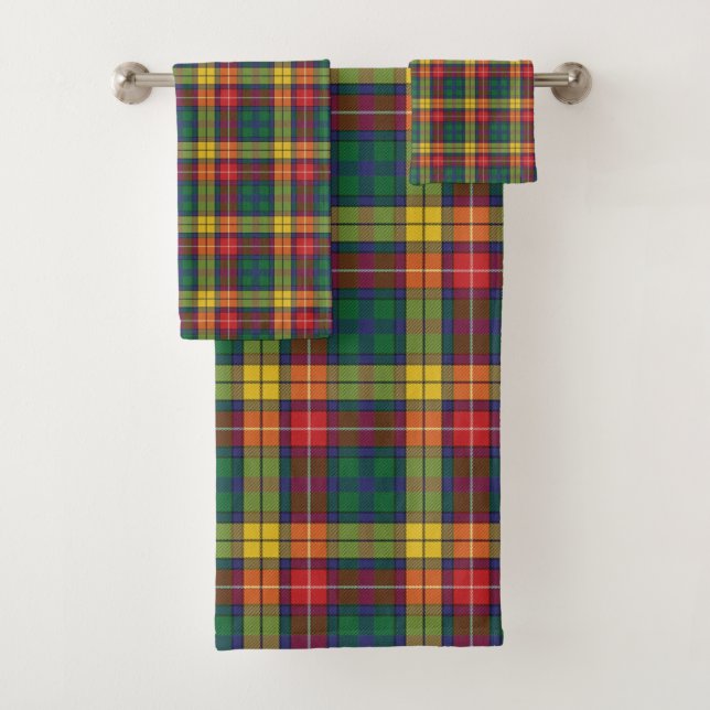 Conjunto De Toalhas Elegante Xadrez Buchanan Tartan (Insitu)