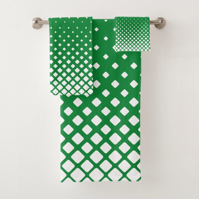 Conjunto De Toalhas Elegantes Diamantes Brancos em Gradiente Abstrato  (Insitu)
