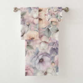 Conjunto De Toalhas Elegantes Flores de Rosa