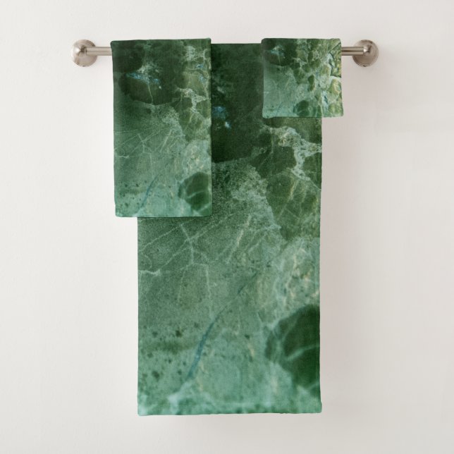 Conjunto De Toalhas Emerald Green Marble Delicado #1 #wall #decor #art (Insitu)